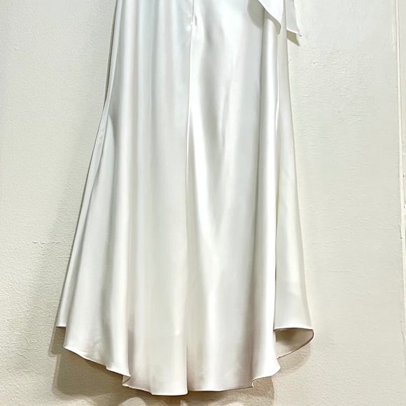 Mac Duggal 55387 One Shoulder Satin Midi Dress - Picture 8 of 12